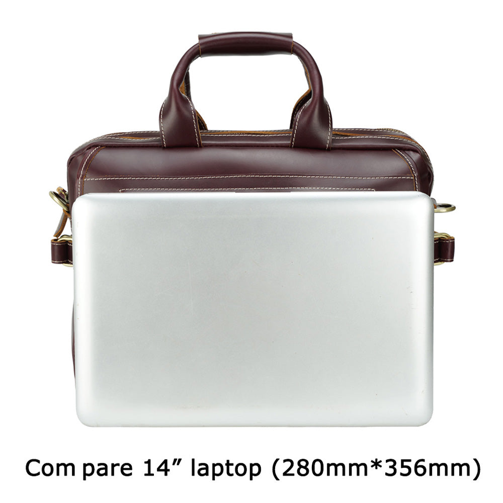 2026 New Design Luxury Women Genuine Leather Briefcase Laptop Bag Leather Messenger Bag for Men