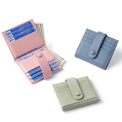 Lychee Leather Wallet for Women Cardholder Cowhide Wallet Cute Lady Real Genuine Leather Short Zipper Purse Wallet for Famale
