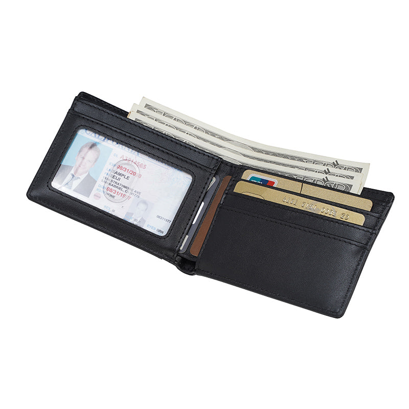 Vintage Design RFID Blocking Soft Top Grain Genuine Leather Bifold Wallet Real Leather Wallet for Man