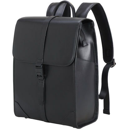 England British Style BlackGenuine Leather School Bag for Student Full Grain Leather Laptop Backpack Bag for Business