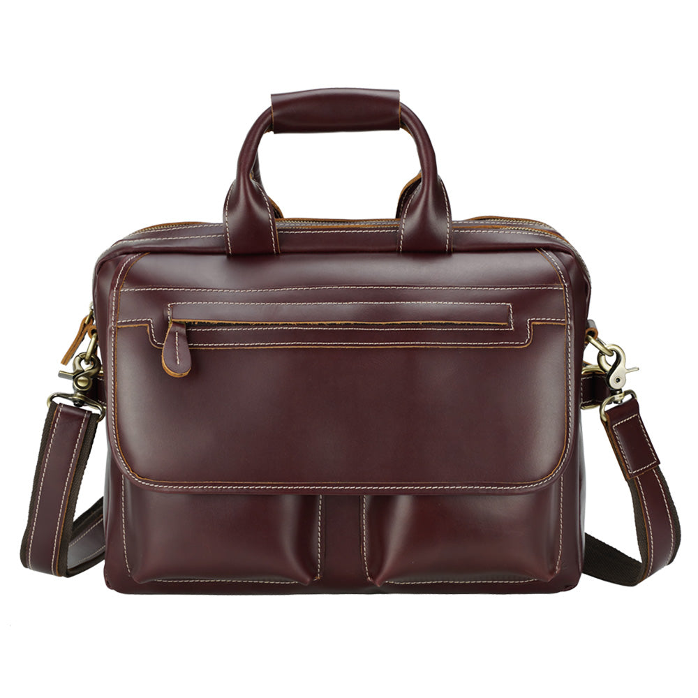 2026 New Design Luxury Women Genuine Leather Briefcase Laptop Bag Leather Messenger Bag for Men