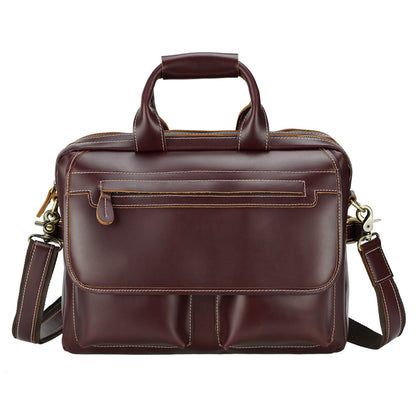 2026 New Design Luxury Women Genuine Leather Briefcase Laptop Bag Leather Messenger Bag for Men