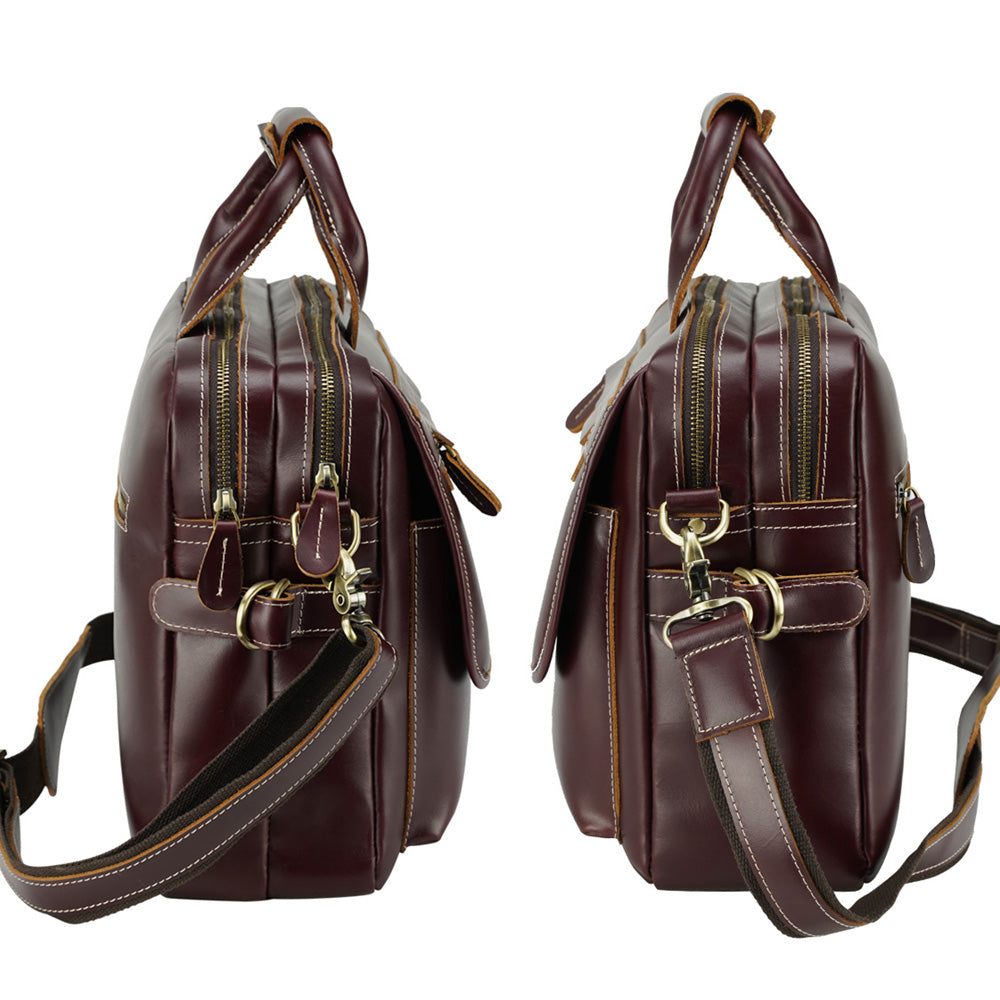 2026 New Design Luxury Women Genuine Leather Briefcase Laptop Bag Leather Messenger Bag for Men