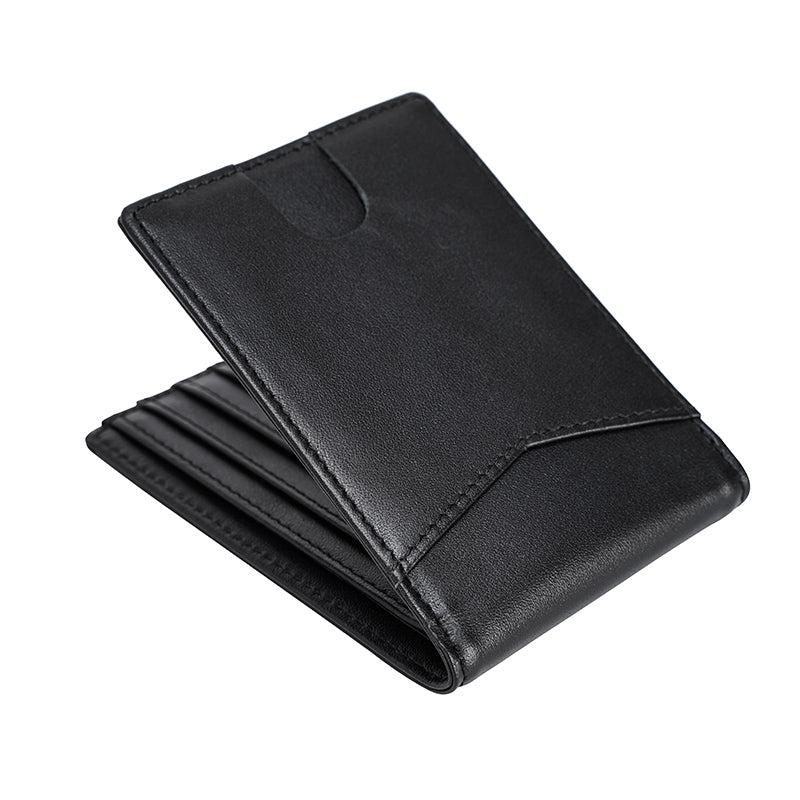 Vintage Design RFID Blocking Soft Top Grain Genuine Leather Bifold Wallet Real Leather Wallet for Man