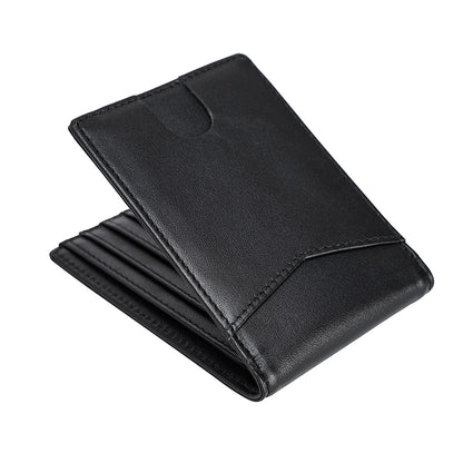 Vintage Design RFID Blocking Soft Top Grain Genuine Leather Bifold Wallet Real Leather Wallet for Man