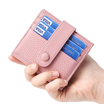 Lychee Leather Wallet for Women Cardholder Cowhide Wallet Cute Lady Real Genuine Leather Short Zipper Purse Wallet for Famale