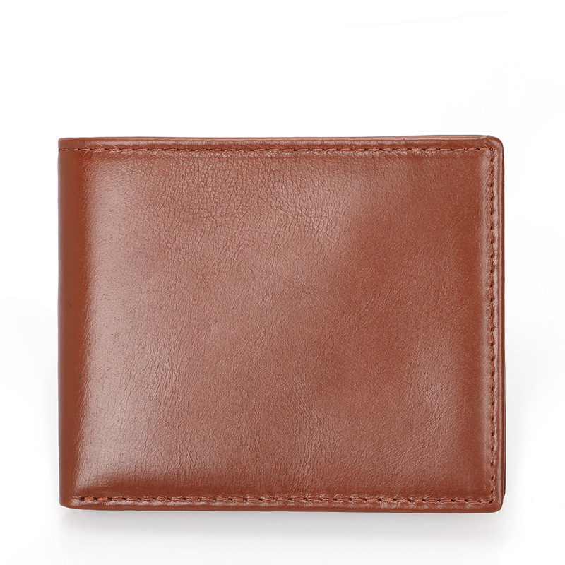 Hot Sale Design Mens Crazy Horse Real Cow Leather Short Men Cowhide Top Layer Genuine Cowhide Leather Wallet