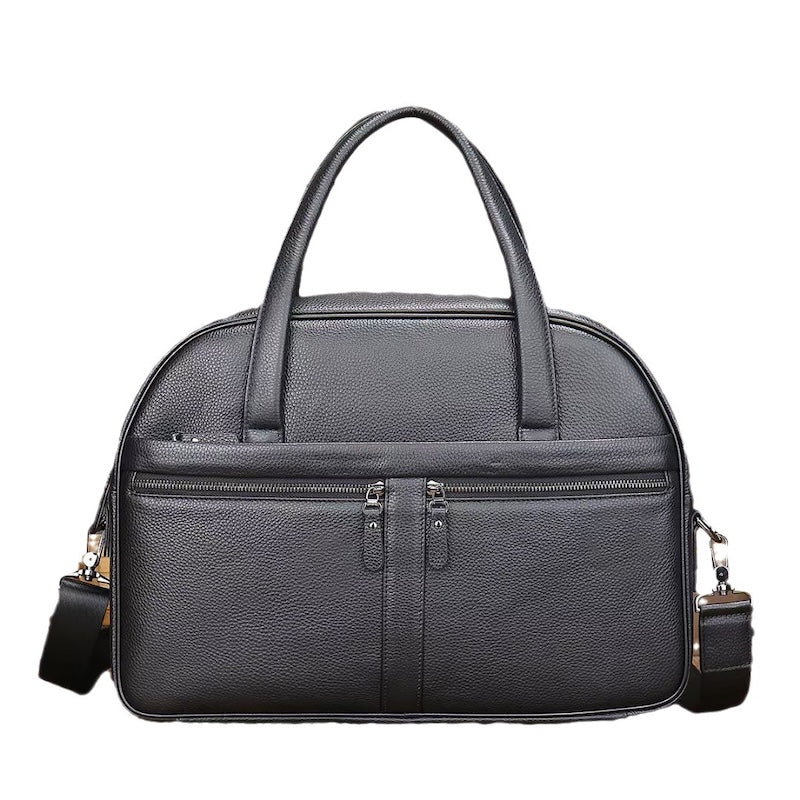 Hot Selling Handmade Genuine Pebble Leather Messenger Duffel Overnight Bag Laptop Briefcase Style Travel Bag