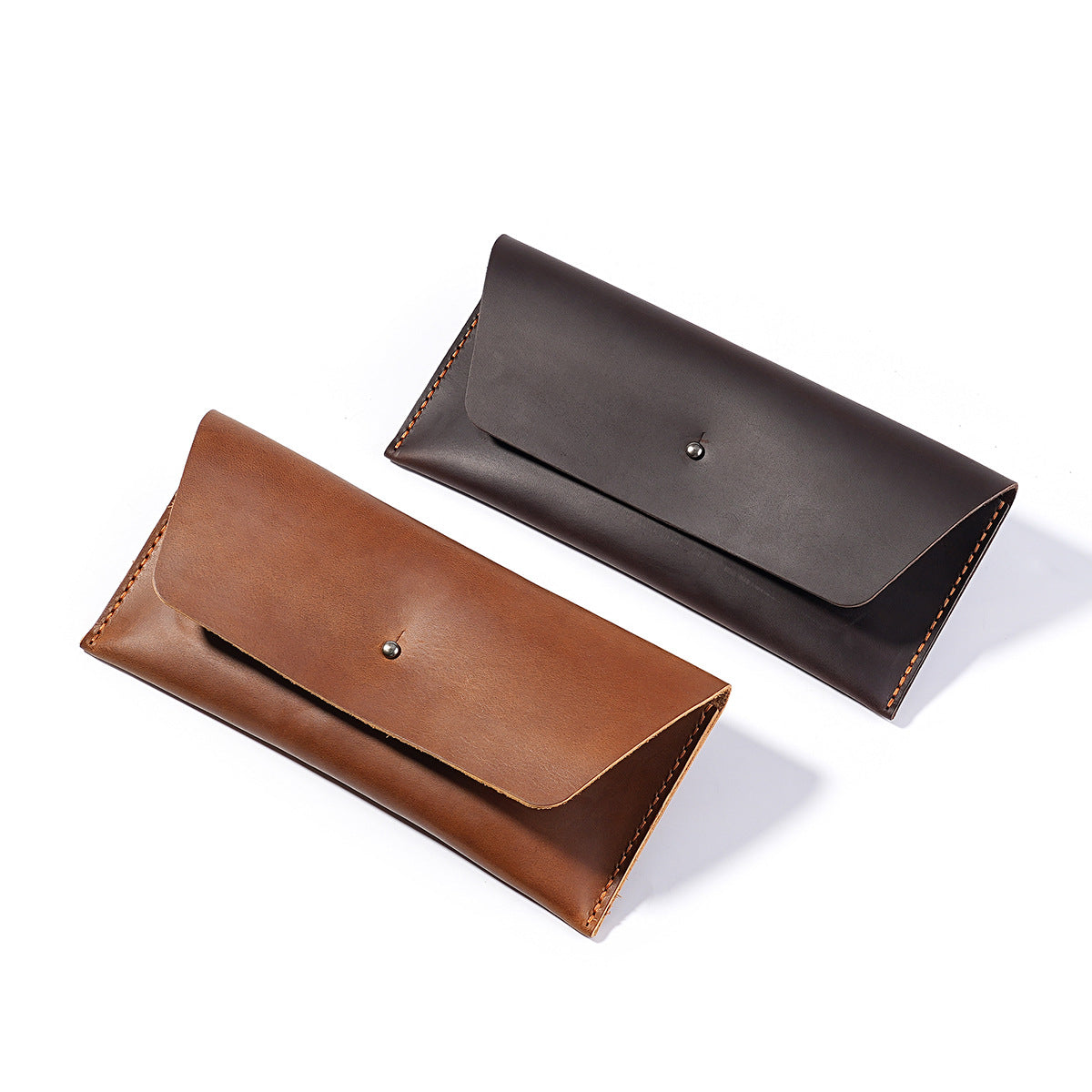 Black Green Coffee Red Blue Blue Brown Zipper Around Genuine Brush Off Genuine Crazy Horse Leather Long Clutch Wallet for Phone